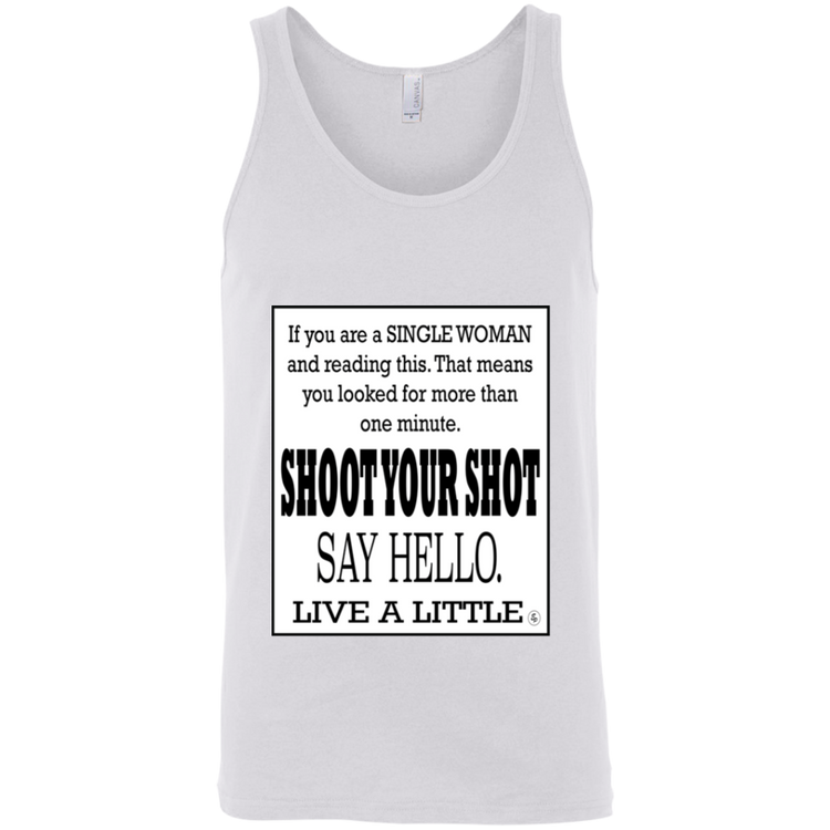 Woman Shoot Your Shot - Black Label Bella + Canvas Unisex Tank