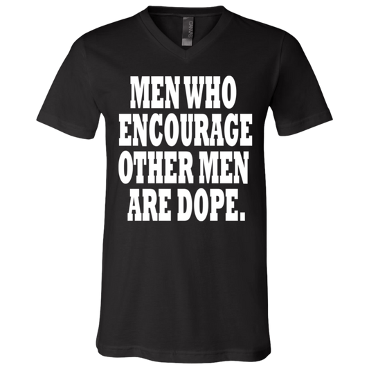 Men Who Encourage Other Men Are Dope White - Black LabelUnisex Neck T-Shirt
