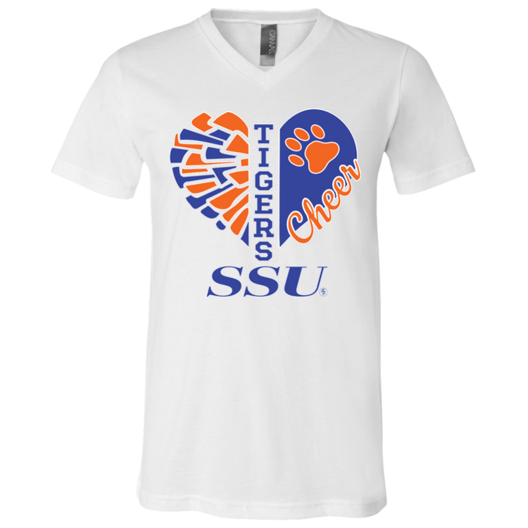 SSU - Tigers Cheer - Fashion Fitted Men's V-Neck T-Shirt