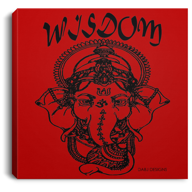 Ganesh - Wisdom - CANSQ75 Square Canvas .75in Frame