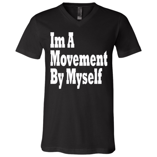 Im A Movement By Myself White - Black Label Unisex Neck T-Shirt