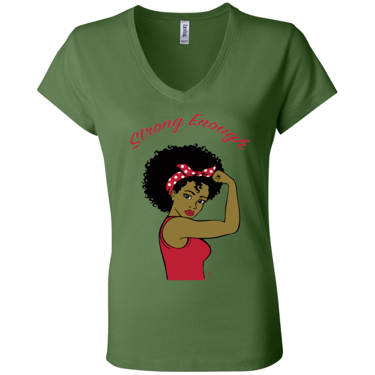 Strong Woman - Fashion Fitted Women's V-Neck T-Shirt