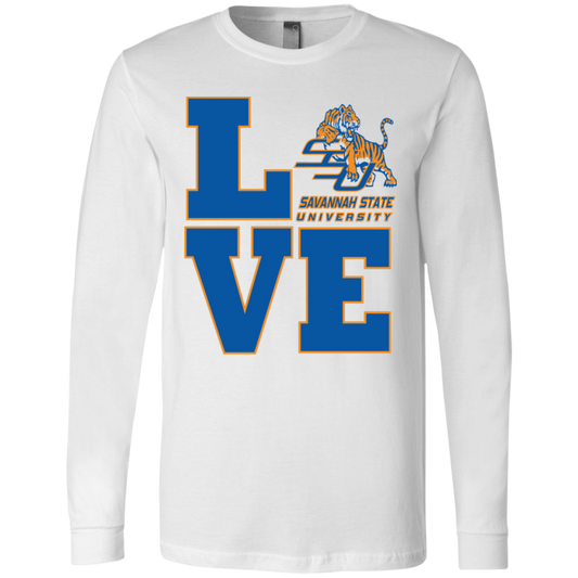 Savannah State - LOVE - Fashion Fitted Men's Jersey T-Shirt