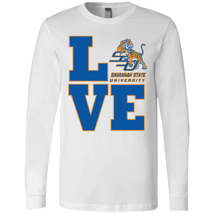 Savannah State - LOVE - Fashion Fitted Men's Jersey T-Shirt