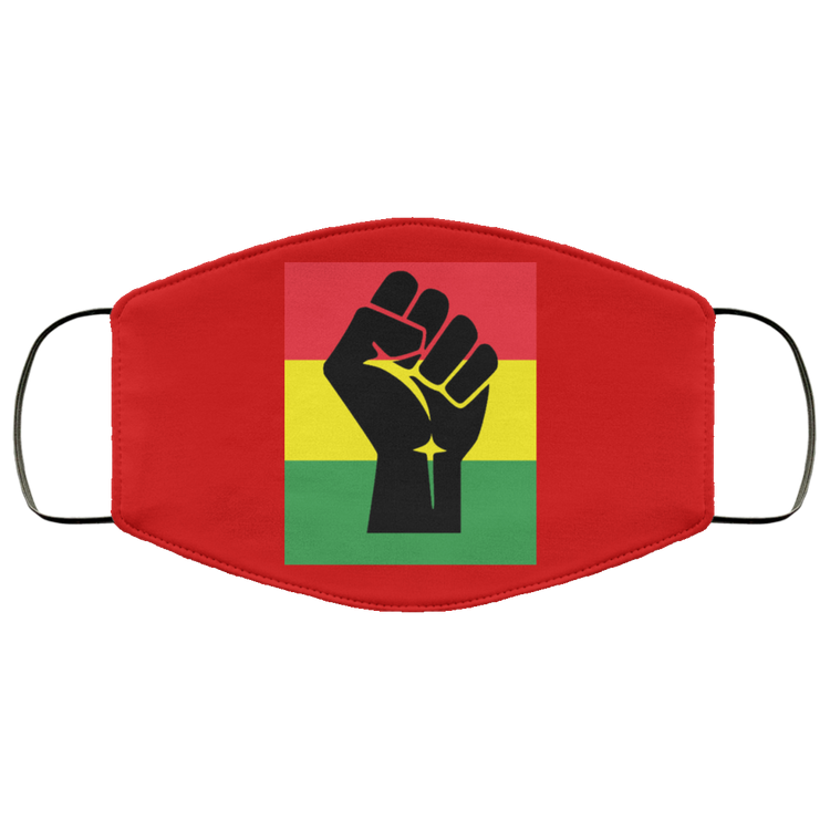 Black Fist - African Flag - Face Mask