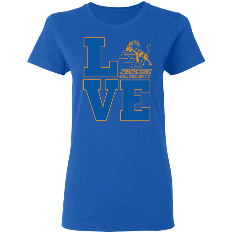 Savannah State - LOVE - Women's 5.3 oz. Tee