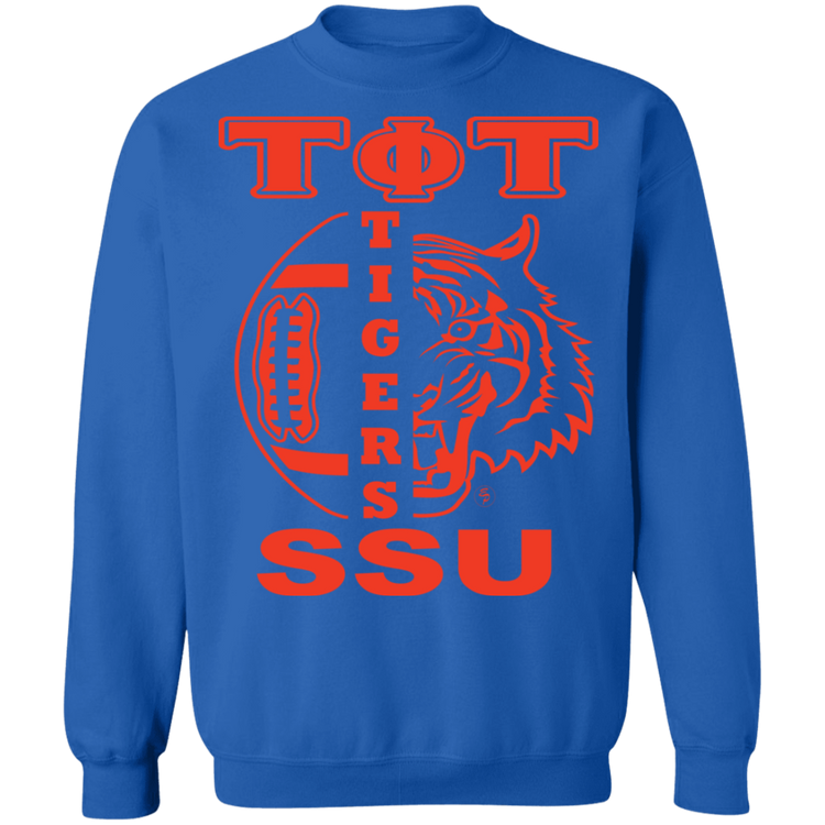 SSU - Tigers Football - Orange - Crewneck Pullover Sweatshirt  8 oz.