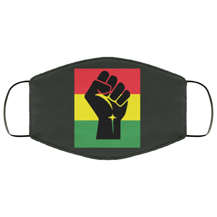 Black Fist - African Flag - Face Mask