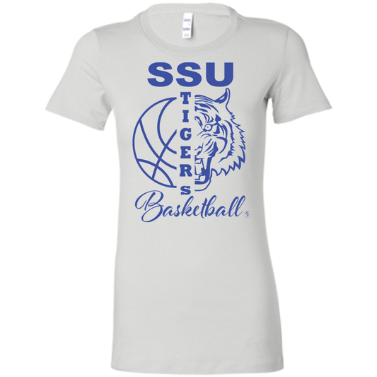 SSU - Tigers Basketball - Blue - Fashion Fitted Women's Favorite T-Shirt