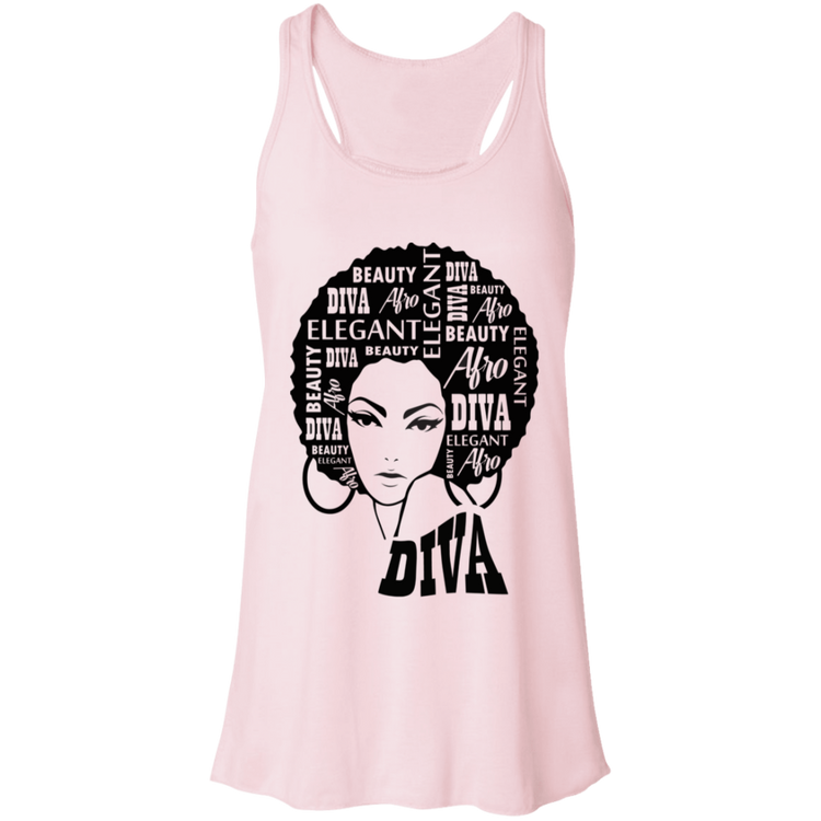 Afro Diva - Fashion Fitted Women's Flowy Racerback Tank