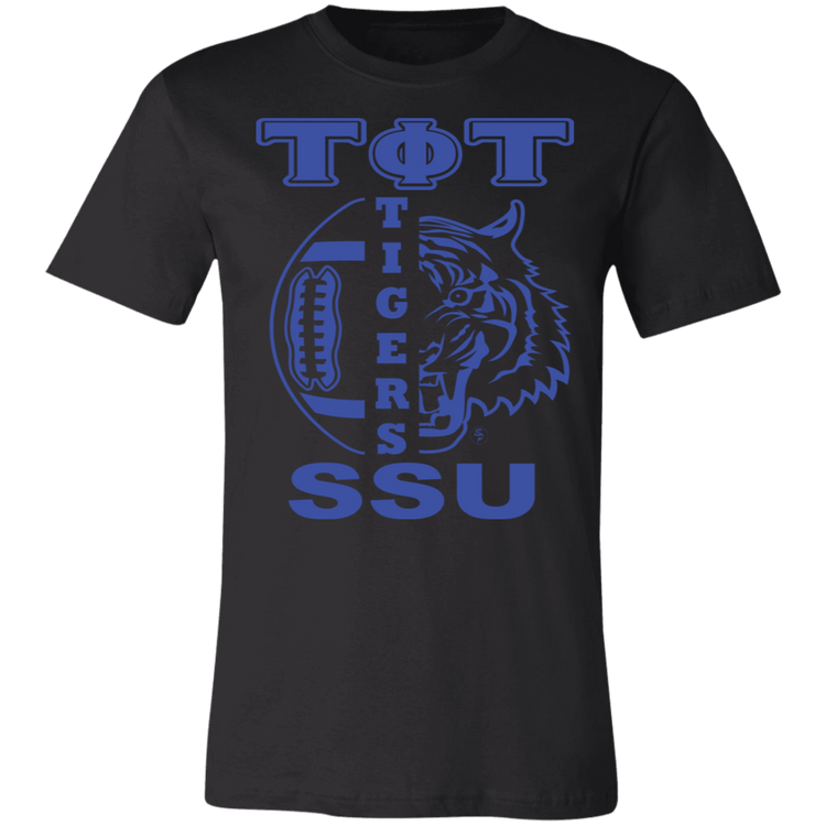 SSU - Tigers Football - Blue - Fashion Fitted Short-Sleeve T-Shirt