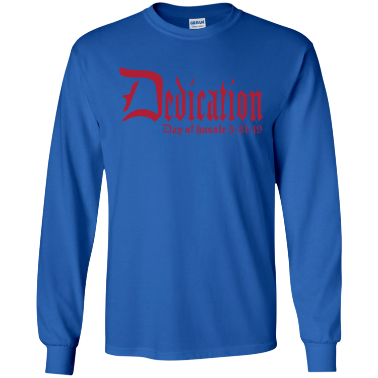 Dedication - Day of Hussle - Red - Men's LS Tee