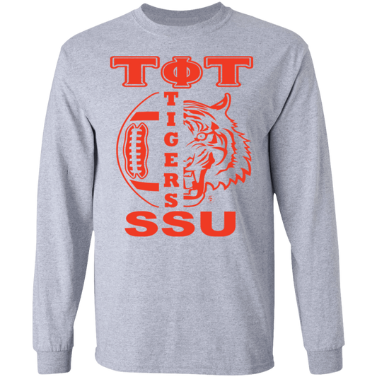 SSU - Tigers Football - Orange - Men's LS Tee