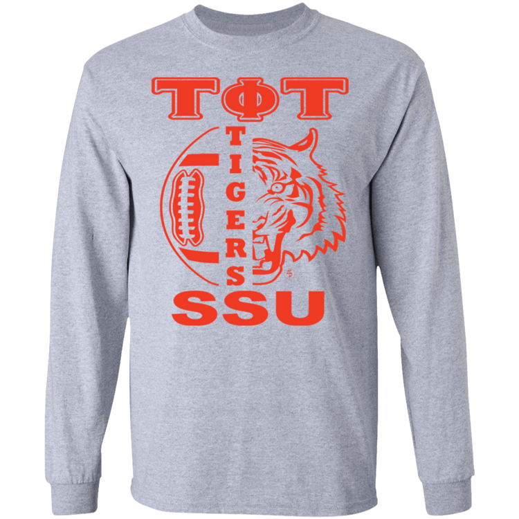 SSU - Tigers Football - Orange - Men's LS Tee
